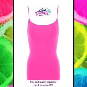 💥5 for $25! Pink Sugarlips Seamless Cami Tank Top